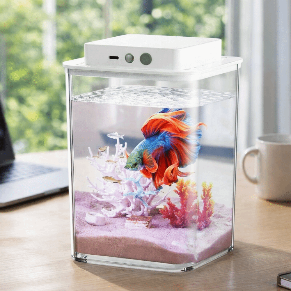 Pecera Transparente para Peces - Aquarium Fish Betta reseña y precio