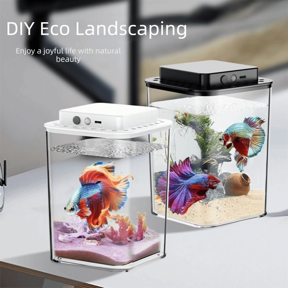 Pecera Transparente para Peces - Aquarium Fish Betta reseña y precio