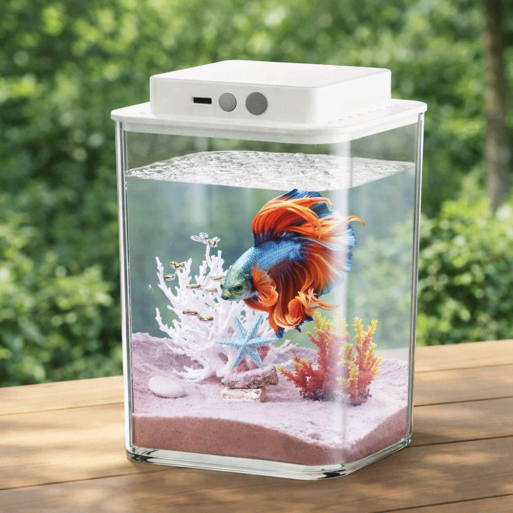 Pecera Transparente para Peces - Aquarium Fish Betta reseña y precio